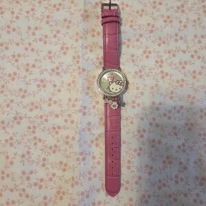 Womens Hello Kitty Pink Watch with charms